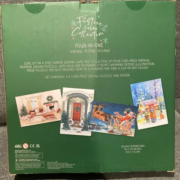 The Festive Jigsaw Collection 1000 piece Christmas Puzzles- 4 in one box! - Picture 3 of 9
